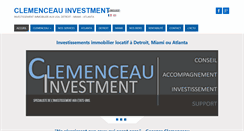 Desktop Screenshot of clemenceauinvestment.com